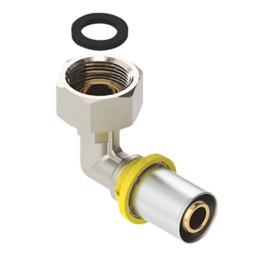 Cotovelo com Porca Giratória e Vedação em Borracha