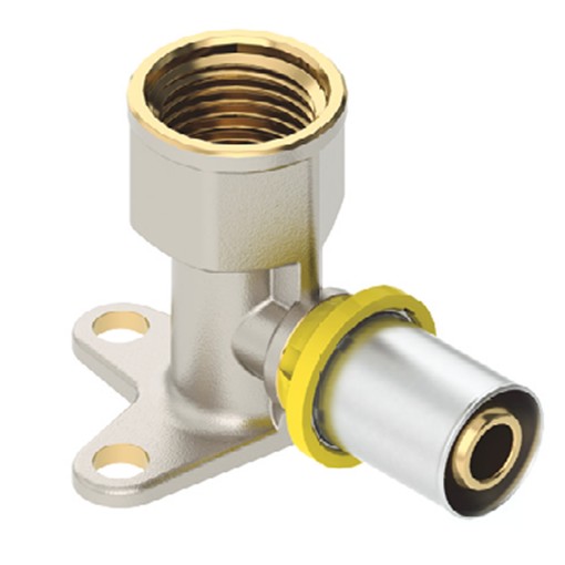 Cotovelo Fêmea com Flange para Gás