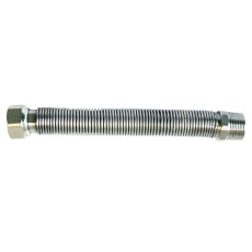 Engate Flexível em Aço Inox Macho - Fêmea - Sem Canopla - Passagem Plena