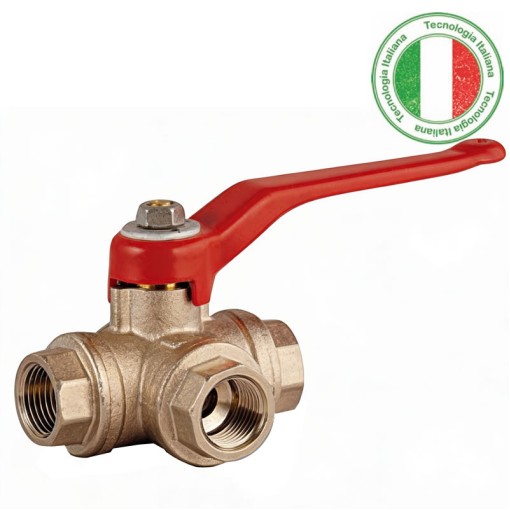 Fêmea-Fêmea-Fêmea Passagem em L com Alavanca em Alumínio