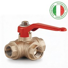 Fêmea-Fêmea-Fêmea Passagem em T com Alavanca em Alumínio