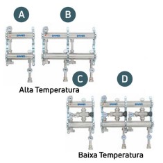 Módulo de Distribuição Simples em Alta ou Baixa Temperatura - para Bomba de Circulação na Parte Inferior