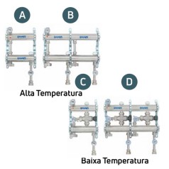 Módulo de Distribuição Simples em Alta ou Baixa Temperatura - para Bomba de Circulação na Parte Inferior