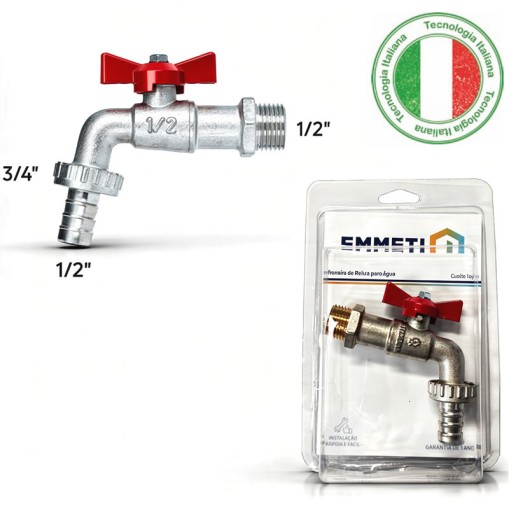 Torneiras de Esfera com Borboleta Corpo em Latão Niquelado