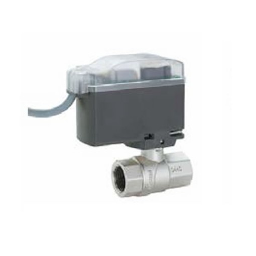 Válvula de Esfera de 2 Vias, Niquelada Completa com Servomotor Elétrico Compact
