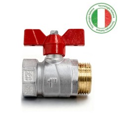 Válvula de Esfera Reta com Borboleta de Alumínio