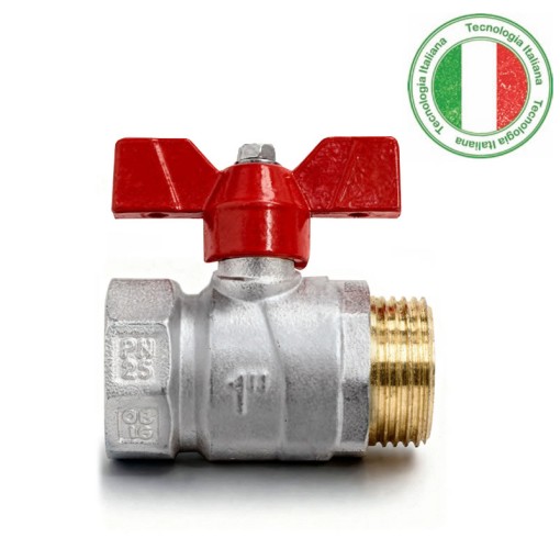 Válvula de Esfera Reta com Borboleta de Alumínio